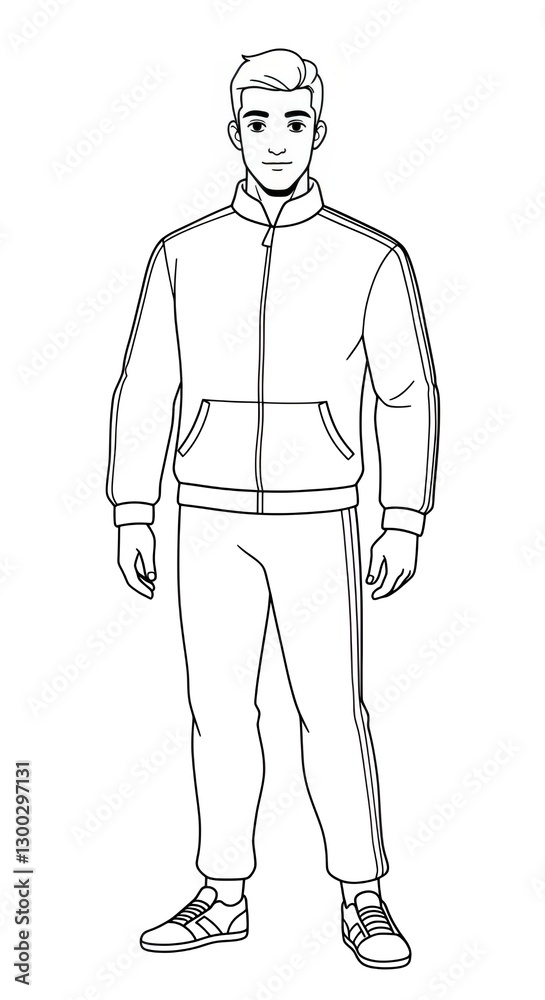 man in a tracksuit sketch 