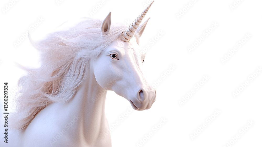 A delightful unicorn with a flowing, detailed mane and a gentle, inviting expression, rendered with lifelike textures A delightful unicorn with a flowing, detailed mane and a gentle, inviting expression, rendered with lifelike textures