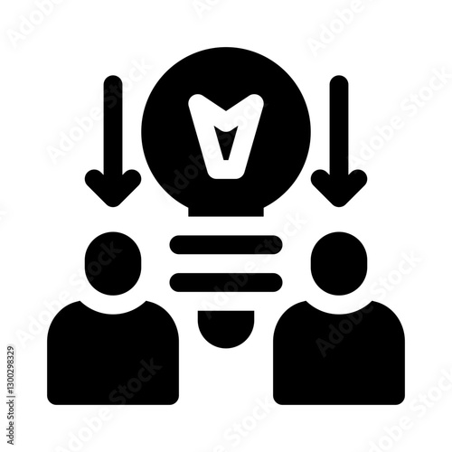 social bonding glyph icon