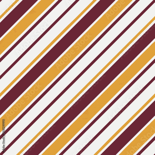 Stylish seamless pattern with bold diagonal stripes in vibrant mustard yellow, soft gray, and deep plum, creating a dynamic and contemporary design ideal for high-end fashion, branding, and home text