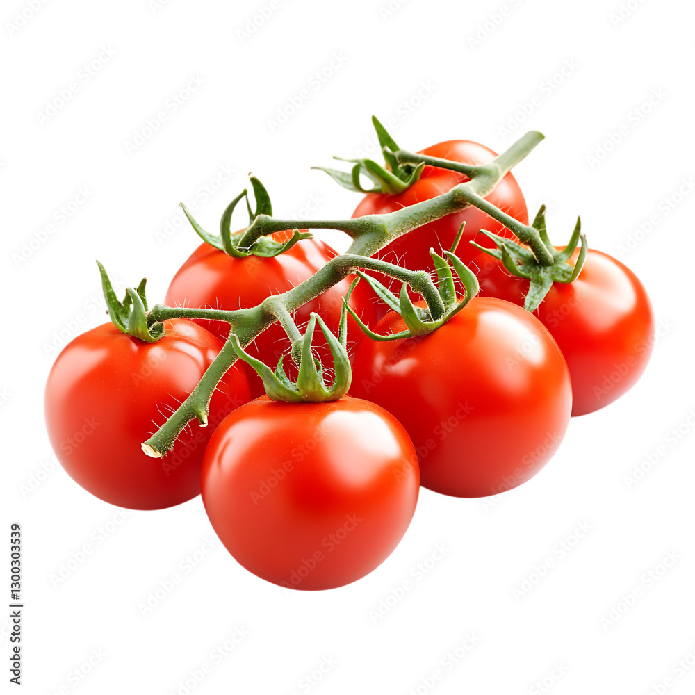 Fresh delicious tomatoes on branch, isolated Fresh delicious tomatoes on branch, isolated