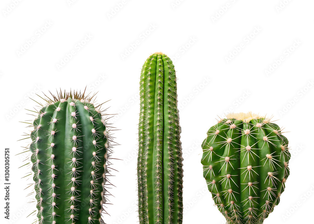 Cacti on White Background, Fresh Greenery, Indoor Plants, Decorative Desert Plant Collection, Cut Out Cacti on White Background, Fresh Greenery, Indoor Plants, Decorative Desert Plant Collection, Cut Out