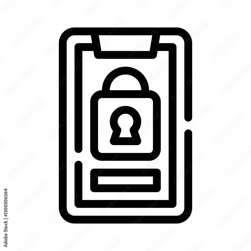 Fototapeta premium smartphone line icon