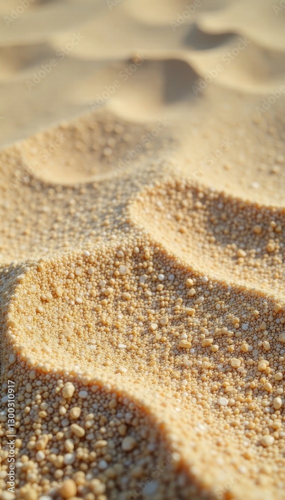 Fine, even grains forming a continuous sandy surface , dry, grain Fine, even grains forming a continuous sandy surface , dry, grain