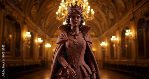 Royal chocolate queen sculpture