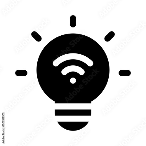 smart home integration glyph icon