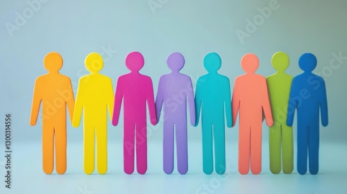 Wallpaper Mural Rainbow paper background with layout of people. Zero discrimination day concept. Torontodigital.ca