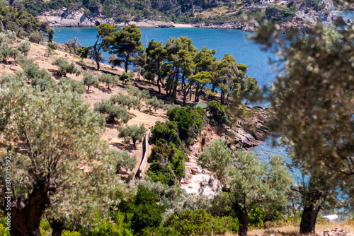 Fototapeta Naklejka Na Ścianę i Meble -  Alonissos, Sporades Islands. Coast view and panorama.