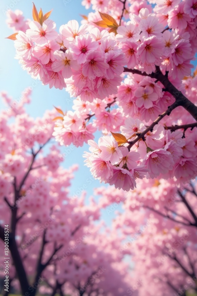 Abundant cherry blossoms forming a canopy of pink and white , flowers, bloom, nature Abundant cherry blossoms forming a canopy of pink and white , flowers, bloom, nature