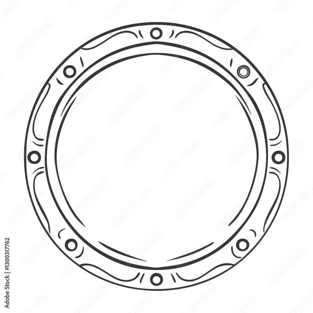 Circular ornate decorative frame illustration Circular ornate decorative frame illustration