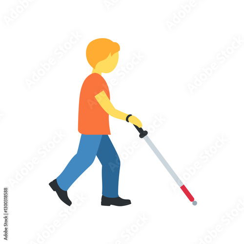 Person Walking with a Cane