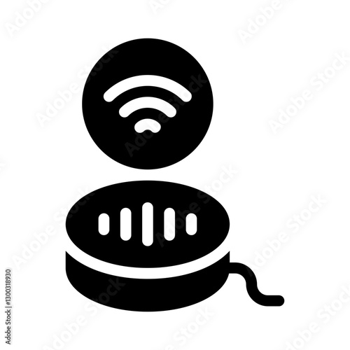 smart speaker glyph icon