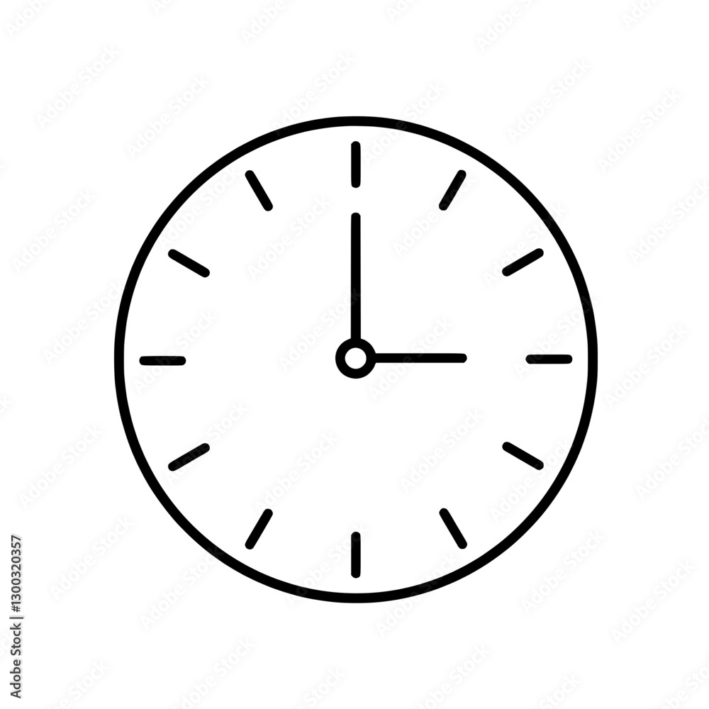 Clock Face at Three O'Clock: A simple illustration of a clock face showing the time as three o'clock, ideal for concepts of time, schedule, or deadlines. Clock Face at Three O'Clock: A simple illustration of a clock face showing the time as three o'clock, ideal for concepts of time, schedule, or deadlines.