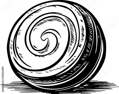 Rolling spiral toy playroom illustration fun environment close-up view childhood concept