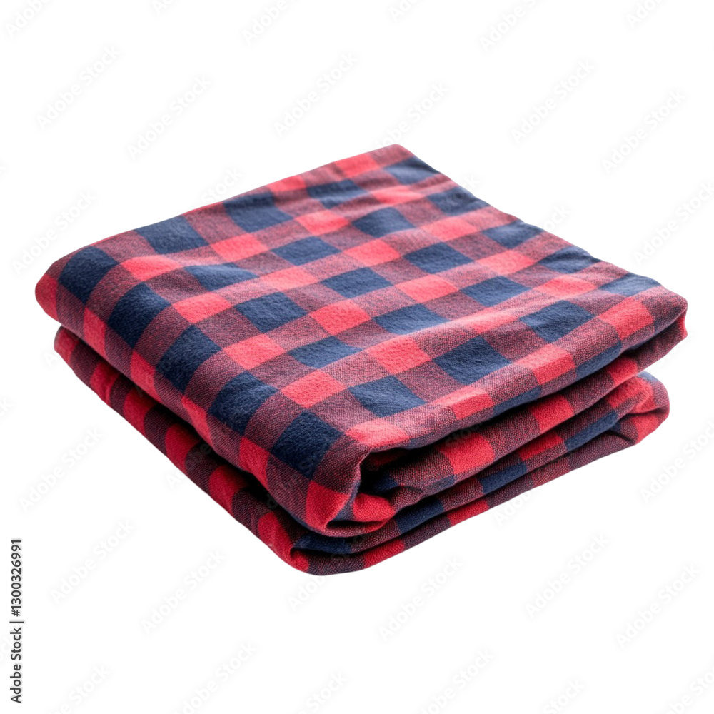 folded traditional Thai checkered cloth, known as pha khao ma, features vibrant red and blue pattern. This versatile fabric is often used for various purposes, showcasing cultural significance folded traditional Thai checkered cloth, known as pha khao ma, features vibrant red and blue pattern. This versatile fabric is often used for various purposes, showcasing cultural significance
