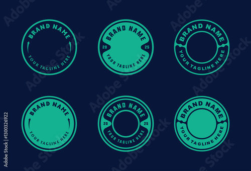 logo badge design template with the text editable for clothing, sport and apparel