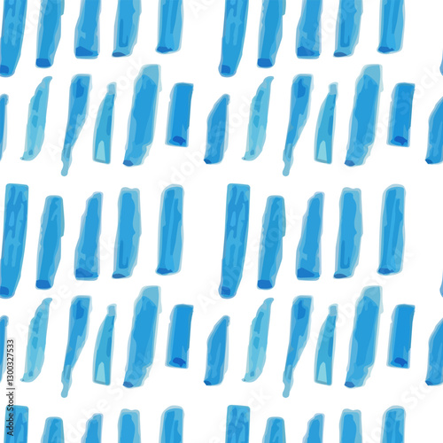 Hand-Painted Blue Brush Stroke Seamless Pattern