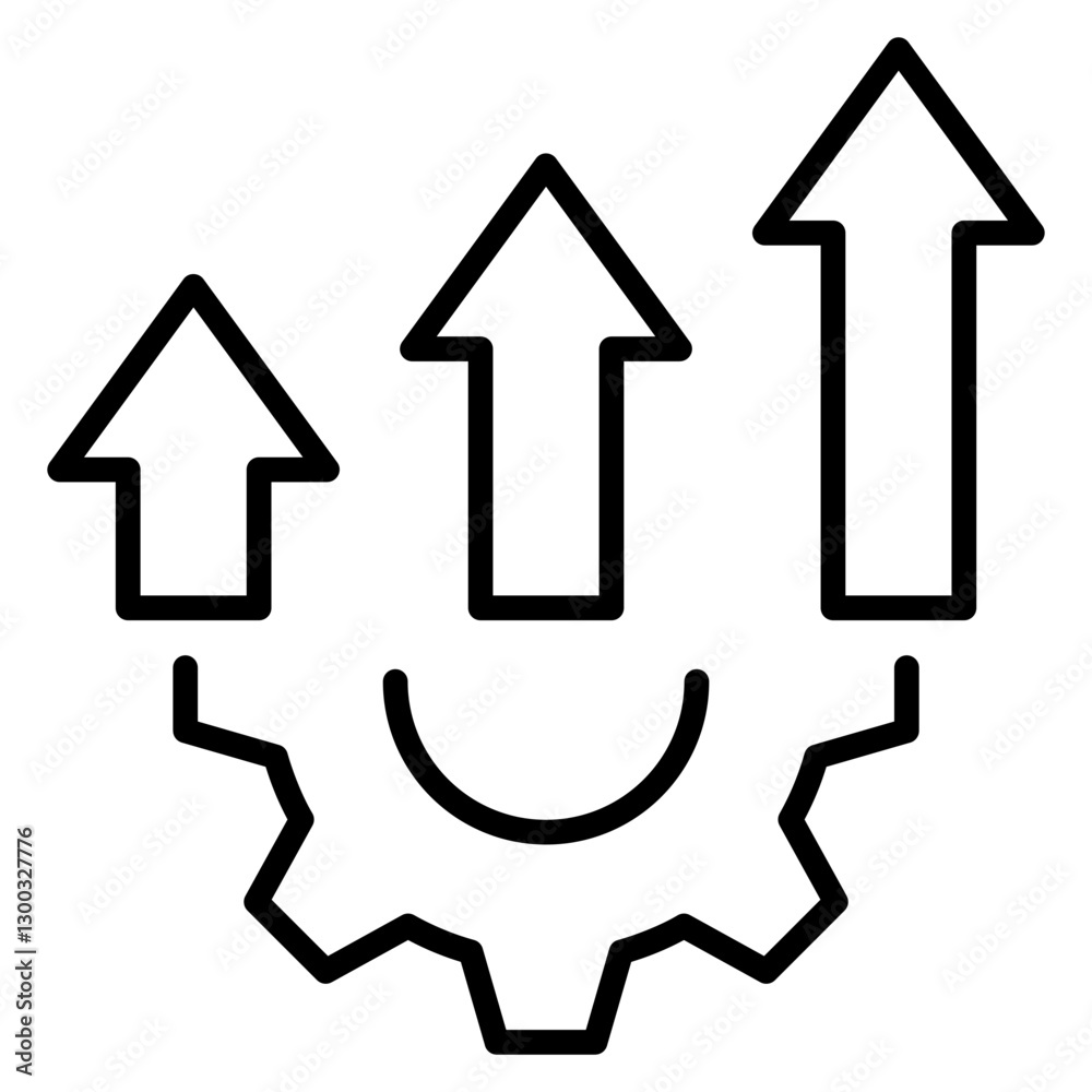 Increase Productivity Outline Icon Increase Productivity Outline Icon