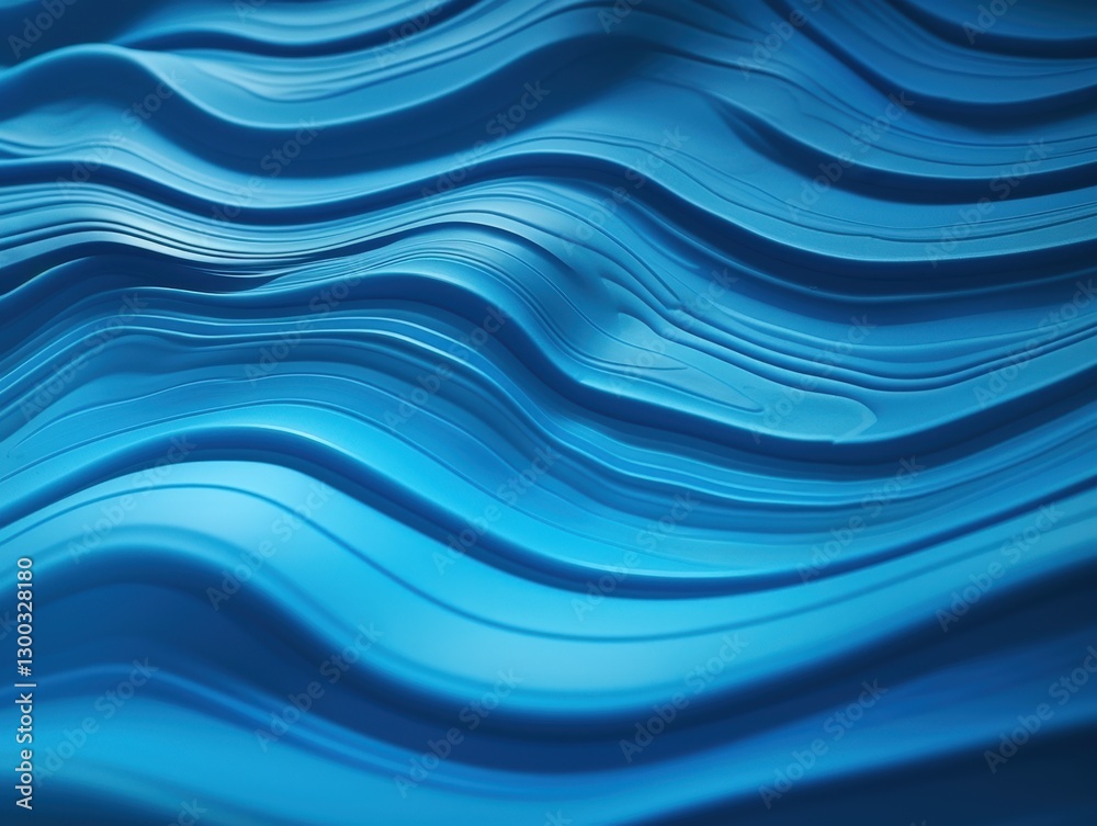 Fototapeta premium Blue waves flowing in an abstract pattern. Use for background textures or design elements