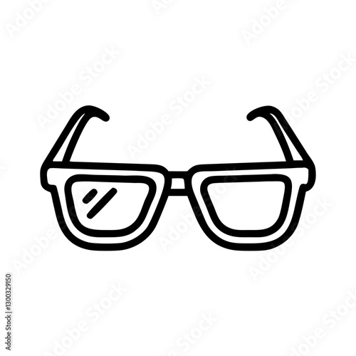 Simple outline illustration of a pair of glasses  