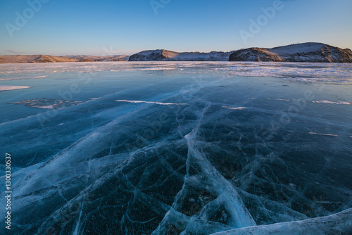 Ice of Lake Baikal