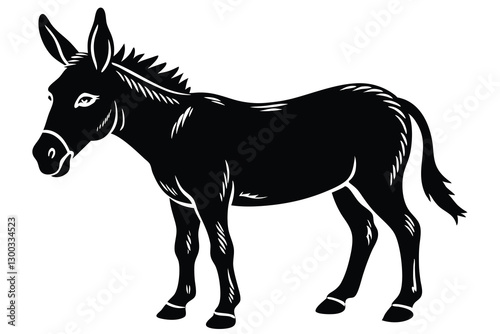 Donkey silhouette vector