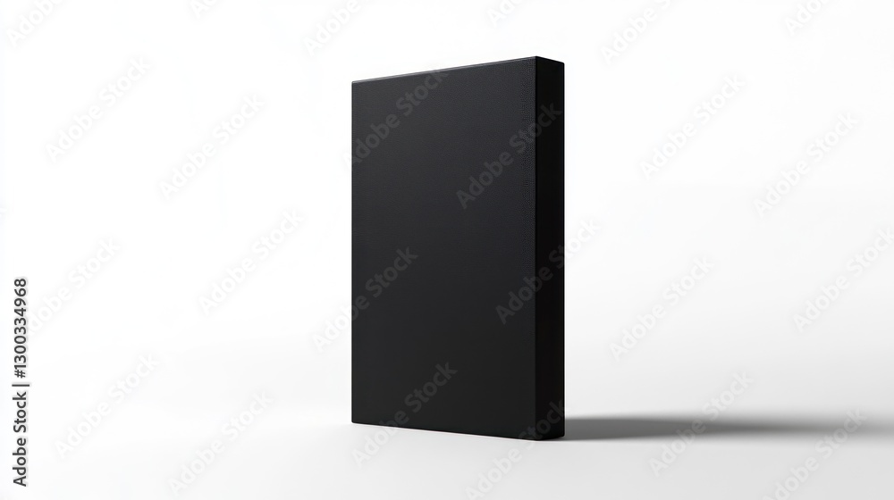 Black rectangular box on white background Black rectangular box on white background