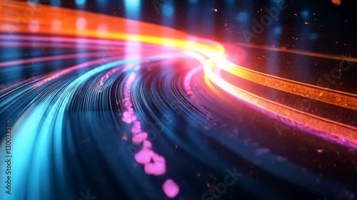Abstract Light Trails: A Symphony of Color and Motion