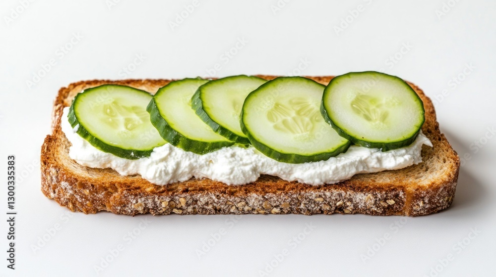 Creamy cucumber toast on white background (1) Creamy cucumber toast on white background (1)