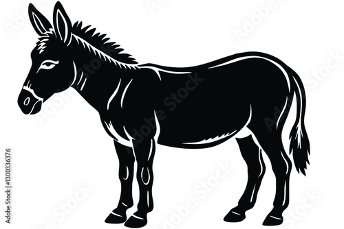 Donkey silhouette vector