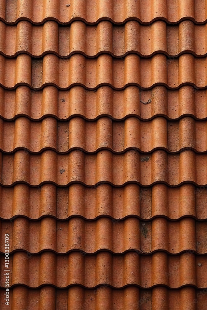 Terracotta Roof Tiles A Detailed Textured Image of Interlocking, Wavy Roof Covering Elements Terracotta Roof Tiles A Detailed Textured Image of Interlocking, Wavy Roof Covering Elements