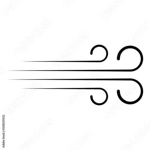 Sleek Black Wind Swirls Dyn...