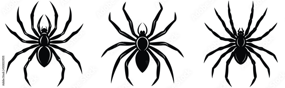 Spider vector shilhouette bundle set icon Spider vector shilhouette bundle set icon