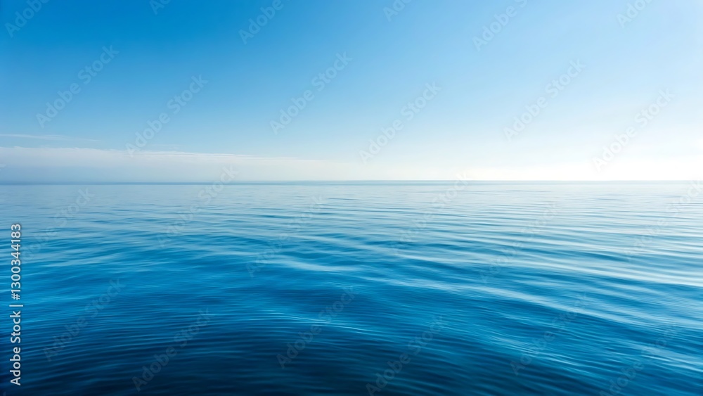 Calm ocean, blue water, clear sky Calm ocean, blue water, clear sky