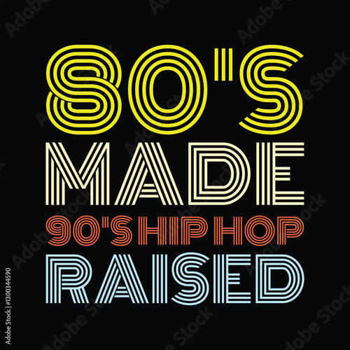 Retro 80s T-shirt Design Vector with Bold 80s Vibe
