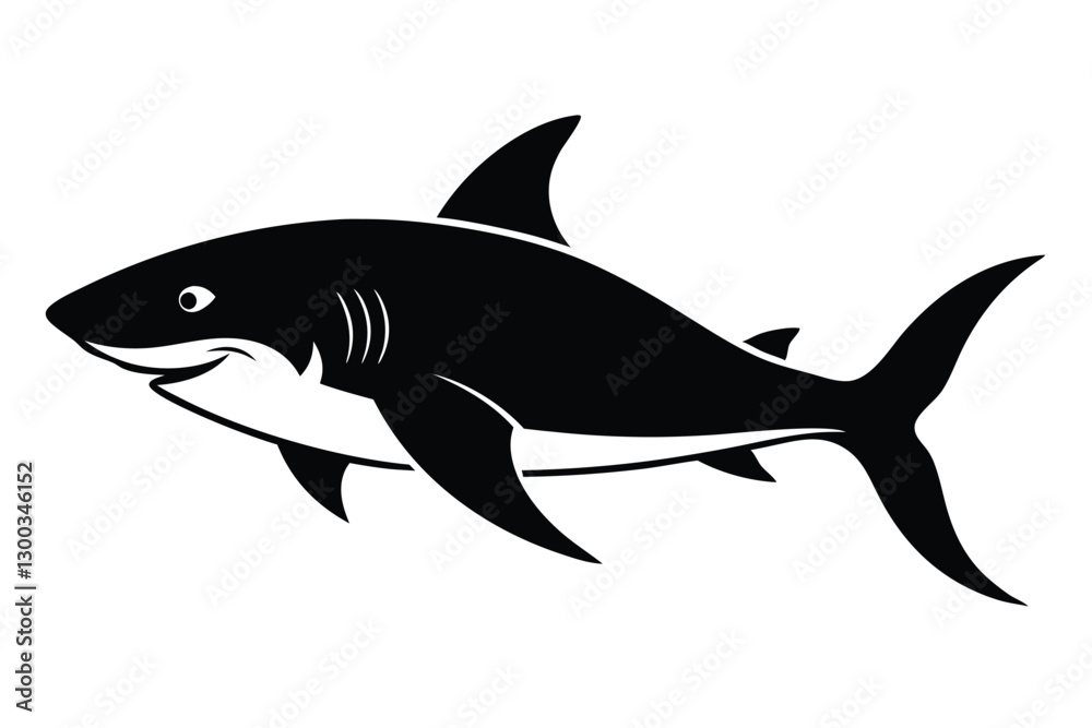Obraz premium Shark silhouette vector