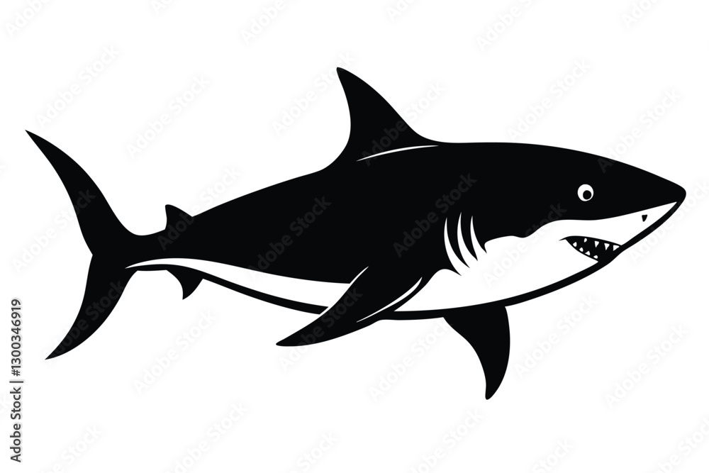 Shark silhouette vector Shark silhouette vector