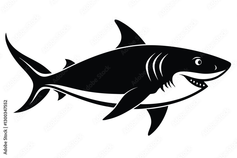 Obraz premium Shark silhouette vector