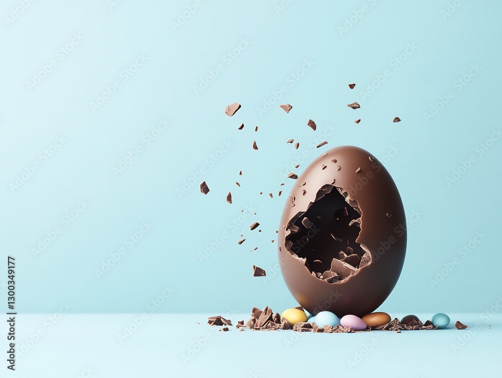 custom made wallpaper toronto digitalchocolate Easter egg cracked open with pastel candy