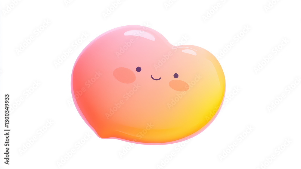 Cute Gradient Heart Character