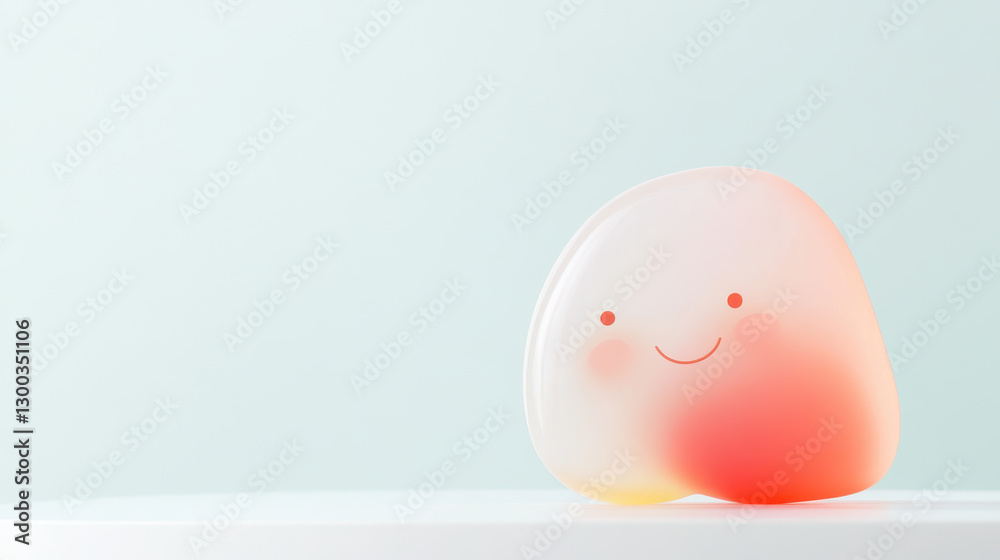 Cute Cloud-Shaped Light with Smiling Face Cute Cloud-Shaped Light with Smiling Face