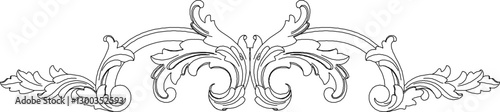 sketch vector silhouette illustration icon symbol carving ornament decoration accessory floral classic vintage