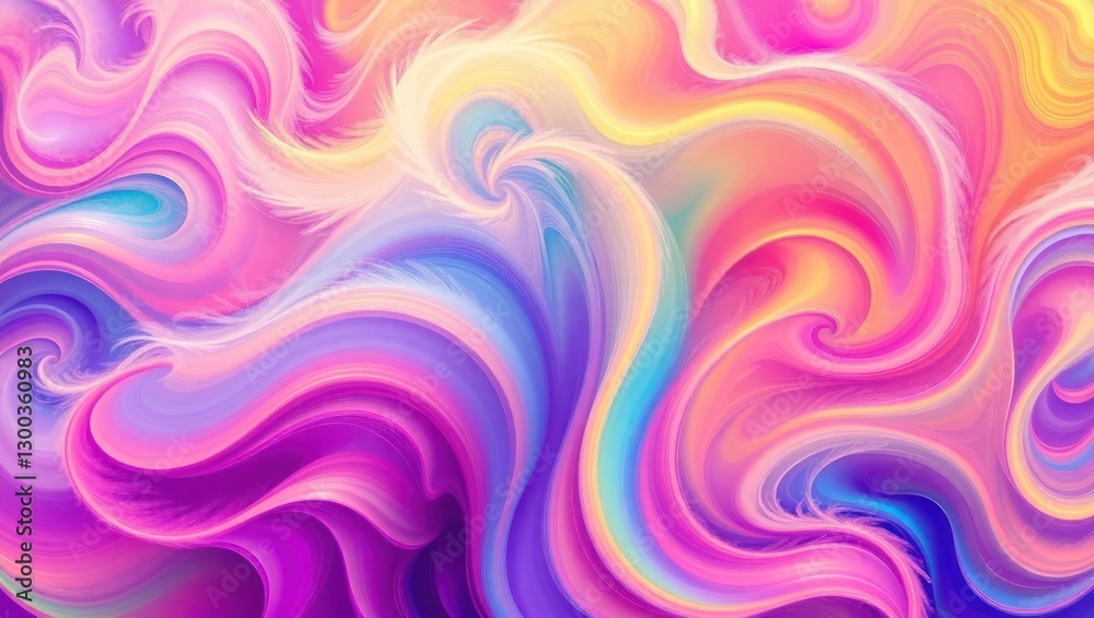 Fototapeta premium Abstract Swirls of Pastel Colors Flowing and Blending Together Nicely