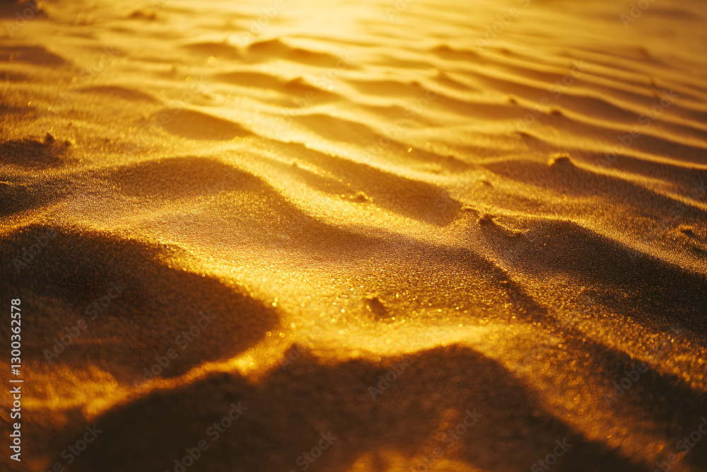 sunrise golden sand, beach and sky