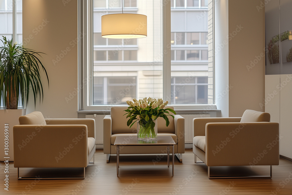 Trendy Office Space with Open Concept Design