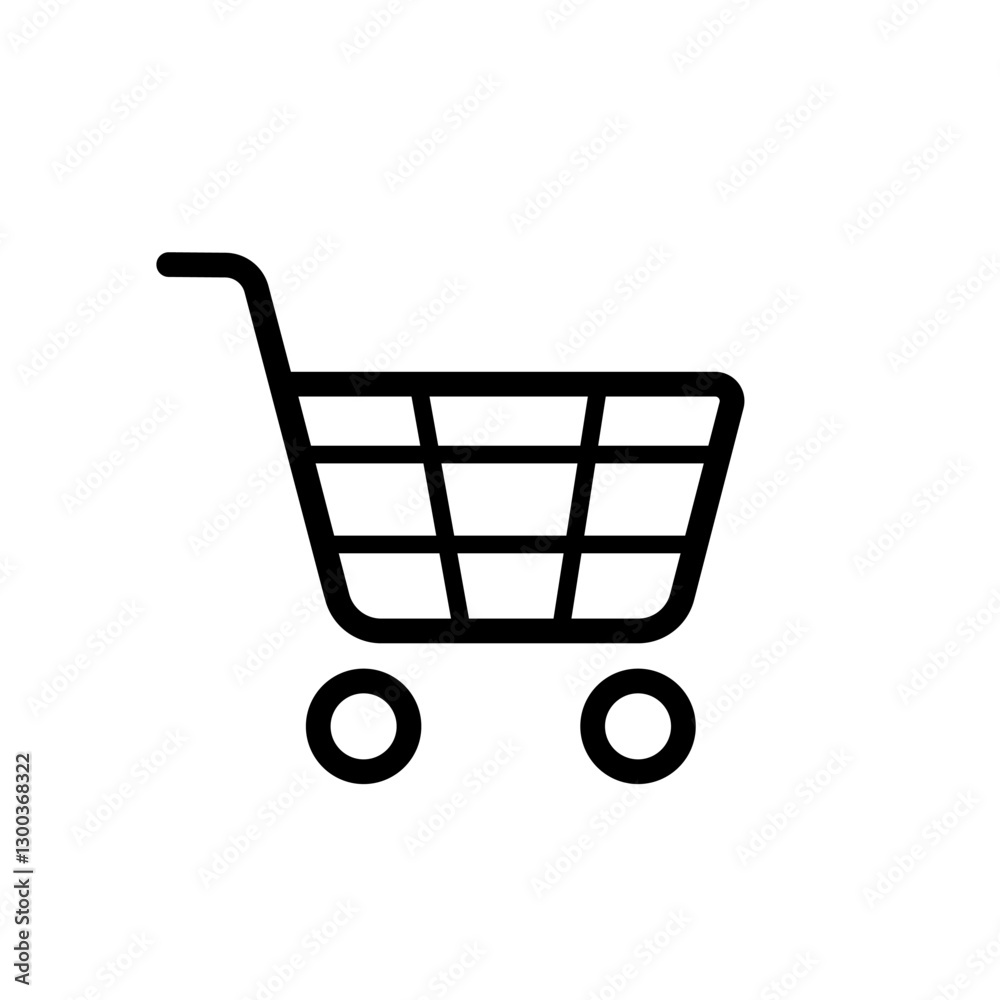 Shopping cart, e-commerce shopping basket – vector icon Shopping cart, e-commerce shopping basket – vector icon