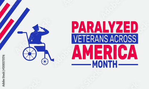 April is recognized as Paralyzed Veterans of America (PVA) Awareness Month. suitable for placard, background,Greeting Card, Poster design template 
with text inscription, standard Social Media Post.