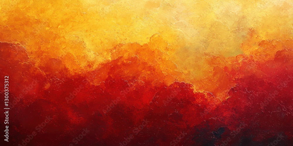 Fototapeta premium Vibrant Abstract Sunset with Warm Hues and Textured Brushstrokes