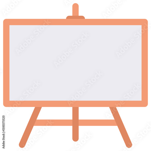 wooden easel with blank canvas