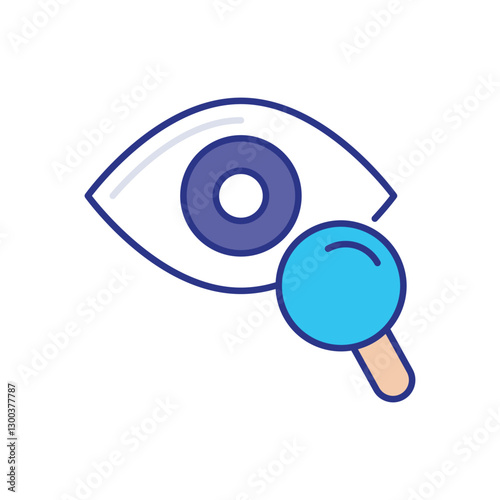 Eye Vision Test Icon vector stock illustration